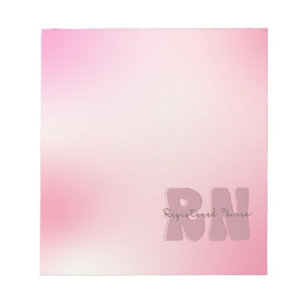 Pink Registered Nurse Notepad