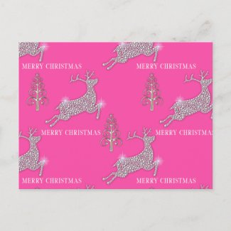 Pink Reindeer Christmas