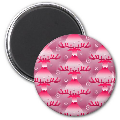 pink reindeer magnet