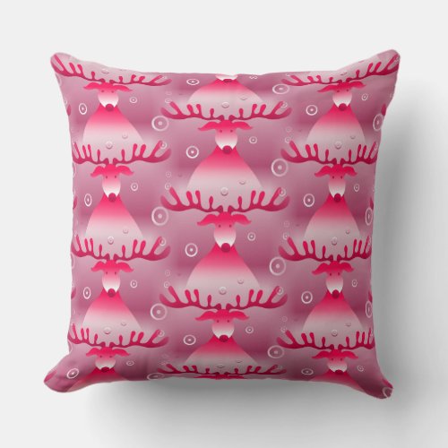 pink reindeer pillow