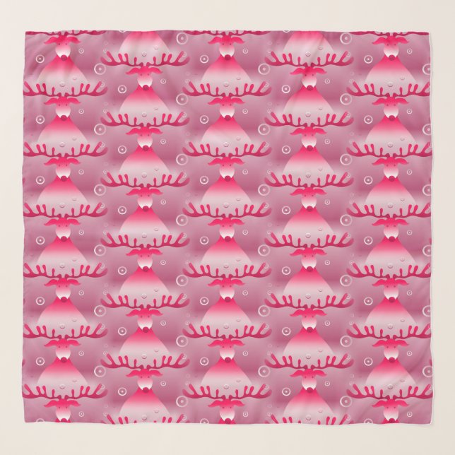 pink reindeer scarf (Front)