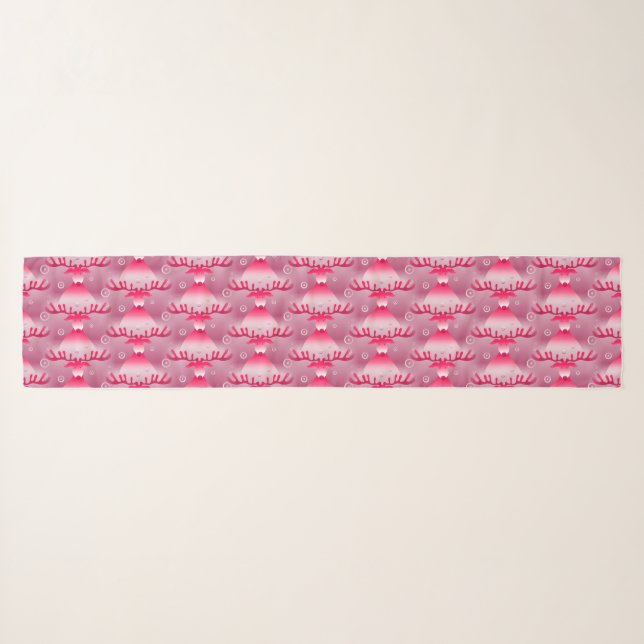 pink reindeer scarf (Front (Horizontal))