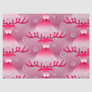 pink reindeer tissue paper