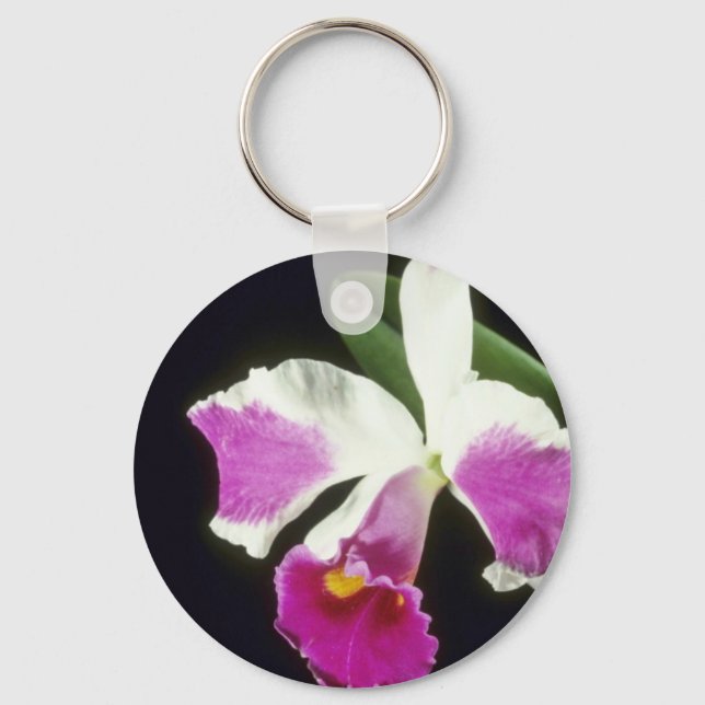 Pink Remo Prada 'Crown' (Laeliocattelaya) flowers Keychain (Front)