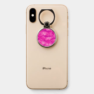 Pink Reptile Camouflage Phone Ring Stand