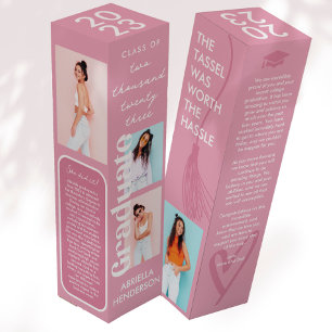 Pink Rero Graduation Gift Wine Box
