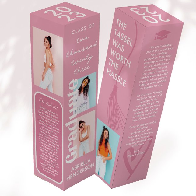 Pink Rero Graduation Gift Wine Box (Creator Uploaded)