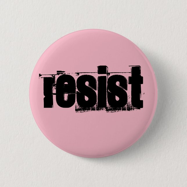 Pink Resist Badge Button (Front)