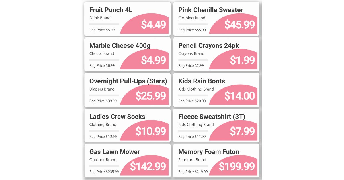 Pink Retail Grocery Product Price Tags Sticker | Zazzle