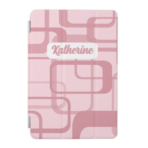 Pink Retro Abstract Pattern iPad Mini Cover