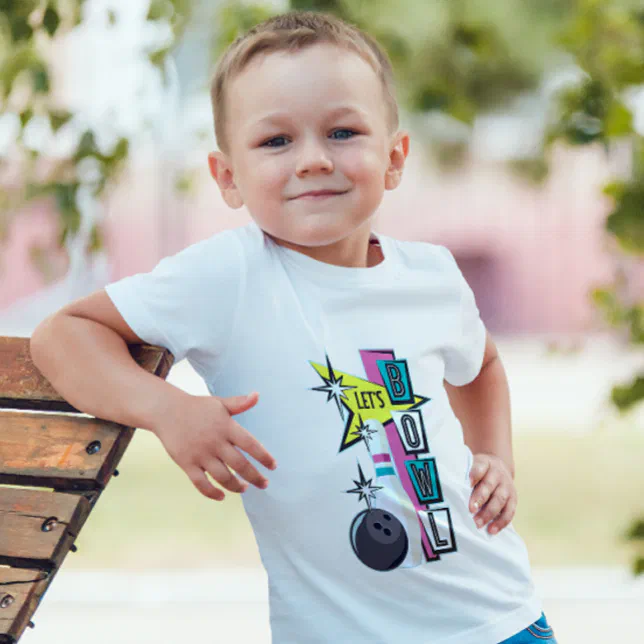 Pink Retro Bowling Design TShirt Zazzle