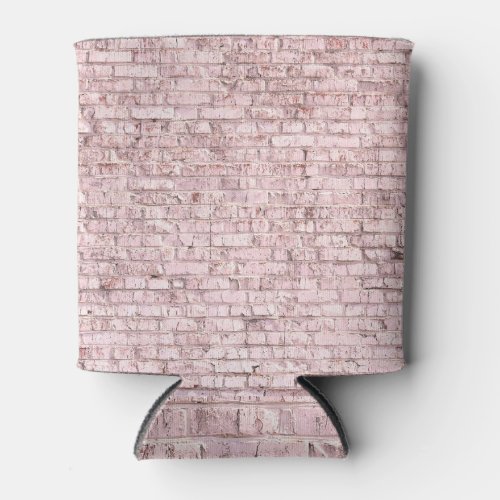 Pink Retro Brick Saturated Abstract Can Cooler