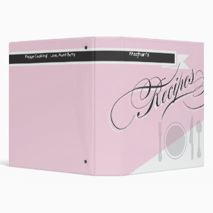 Pink Retro Cookbook - Recipe Binder