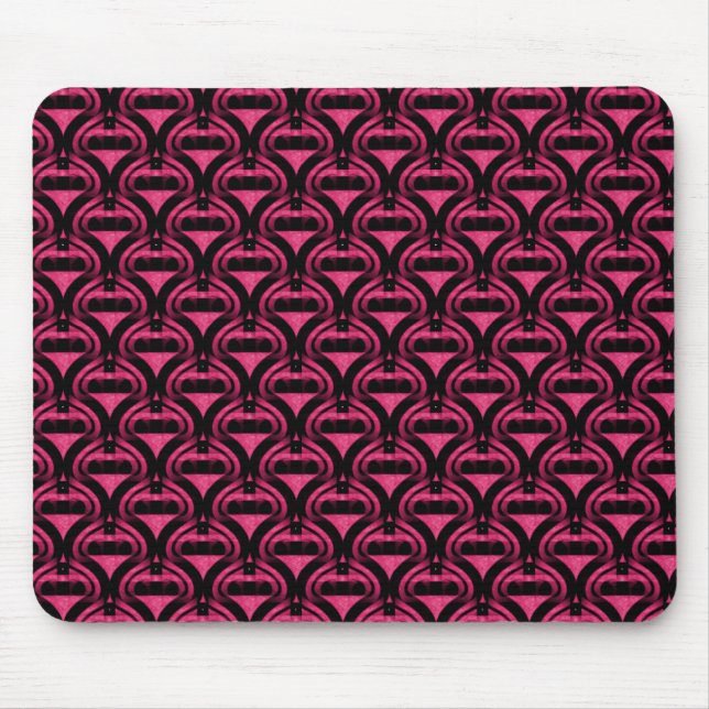 Pink Retro Cool Mousepad (Front)