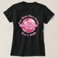 Pink Retro Disco Ball PERSONALIZED T-Shirt
