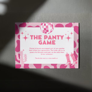 Pink Retro Disco Cowgirl The Panty Game Enclosure Card