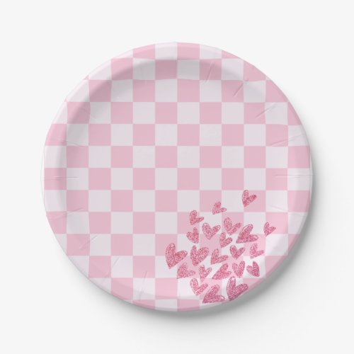 Pink Retro Doll Birthday Paper Plates