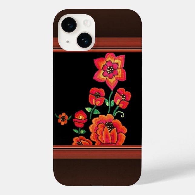 Pink Retro Flowers  Case-Mate iPhone Case (Back)