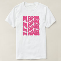 Pink Retro Groovy Cute Mama Mothers Day Mom  T-Shirt