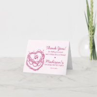 Pink Retro Heart Coquette Cherry Cake Bachelorette