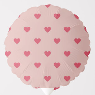 Pink Retro Heart Y2K Pattern With Pink Background Balloon