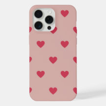 Pink Retro Heart Y2K Pattern With Pink Background