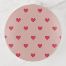 Pink Retro Heart Y2K Pattern With Pink Background