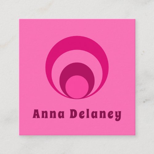 Pink Retro Inspired Business Card