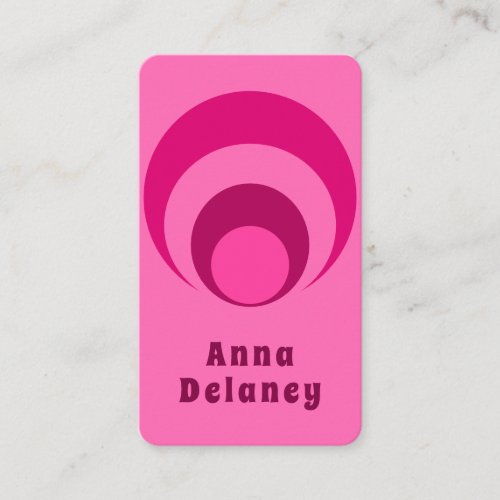 Pink Retro Inspired Business Card