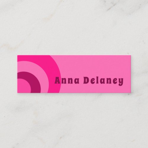 Pink Retro Inspired Mini Business Card