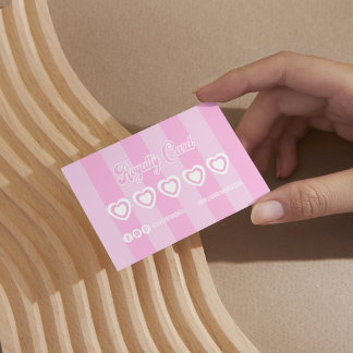 Pink Retro Loyalty Card