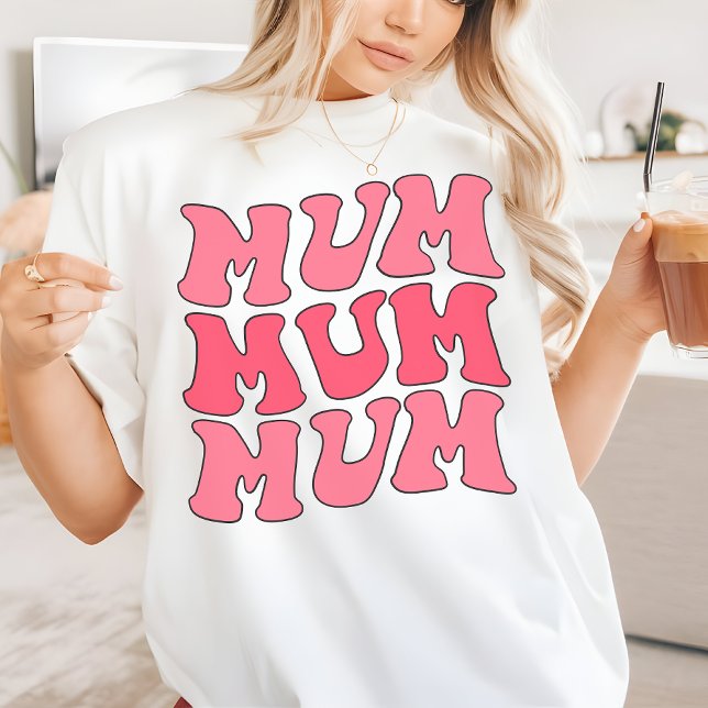 Pink Retro Mum Shirt, Birthday Gift for Mom T-Shirt (christmas gift for her, shirt for women, girl mom shirt, mom life shirt, gift for mom, shirt for mom)