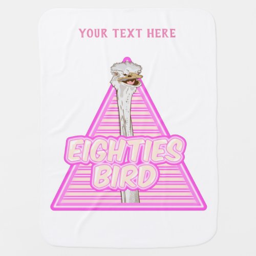 Pink Retro ostrich Baby Blanket