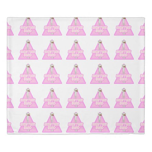 Pink Retro ostrich Duvet Cover