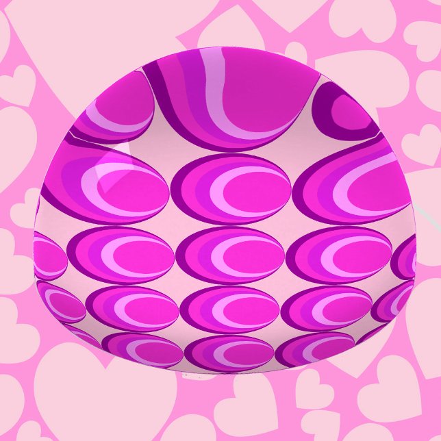 Pink retro pattern in trendy style  paperweight (Creator Uploaded)