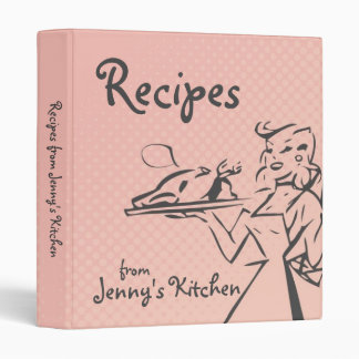 Pink Retro Recipe Binder