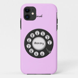 Pink Retro Rotary Style Phone iPhone 11 Case
