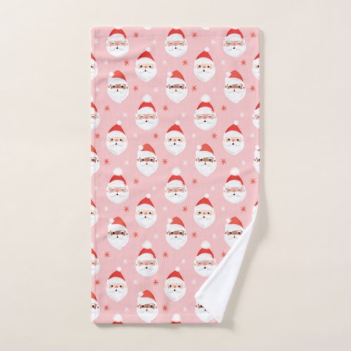 Pink Retro Santa Clause Kitchen Towel