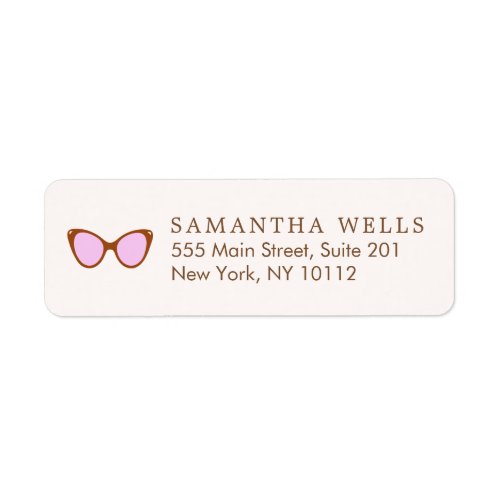  Pink Retro Sunglasses Personalized  Label