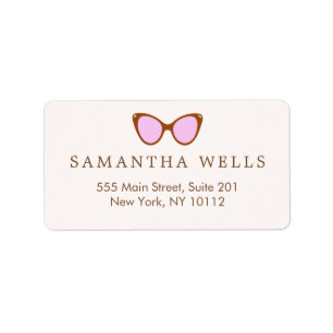 Pink Retro Sunglasses Personalized Label