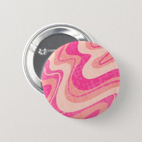 Pink retro swirls button