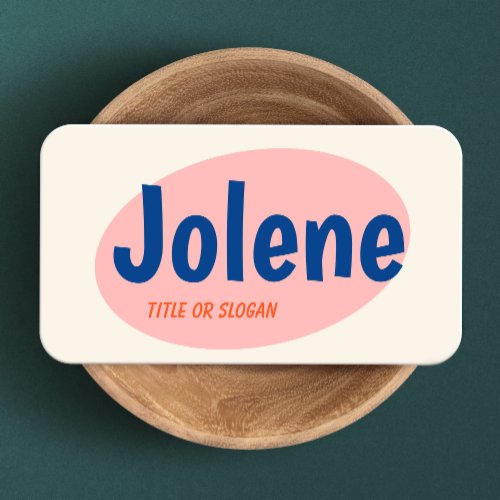 Pink Retro Typography Business Card