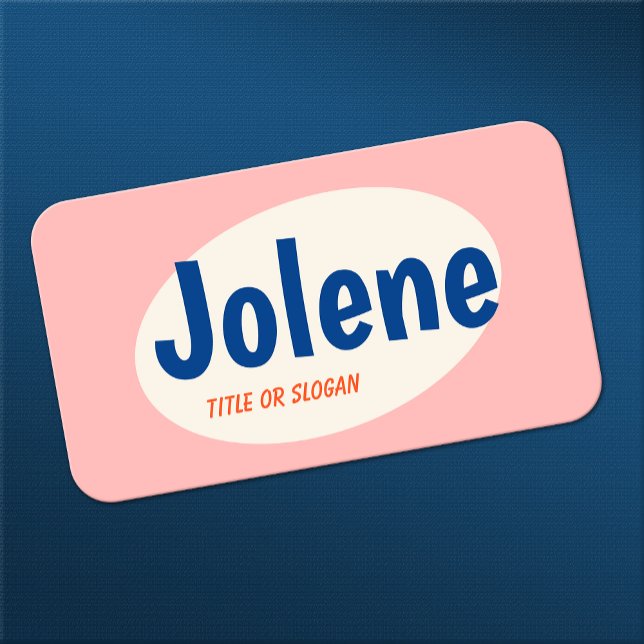 Pink Retro Typography Business Card (Creator Uploaded)