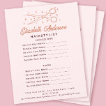 Pink Retro Typography Hairstylist  Flyer<br><div class="desc">This retro-inspired business flyer features a hand-drawn logo of a pair of scissors and stars in pastel colors—perfect for hairstylists or salons.</div>
