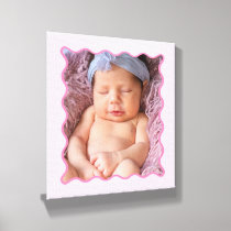 Pink Retro Wavy Border  Photo Tiles