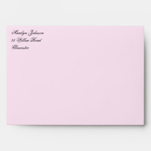 Pink Return Address Envelope A7 for 5"x7" Cards