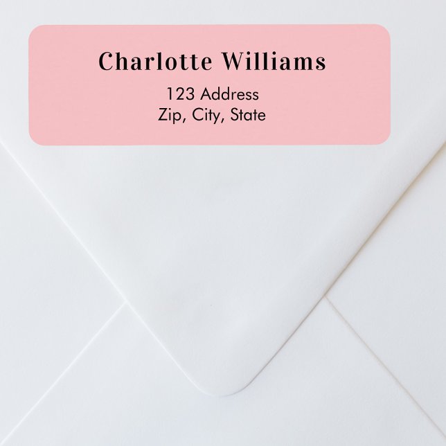 Pink return address label (Creator Uploaded)