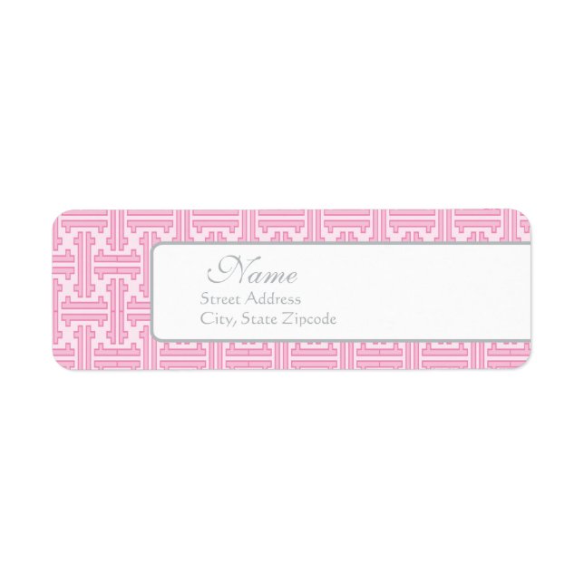 Pink Return Address Label (Front)