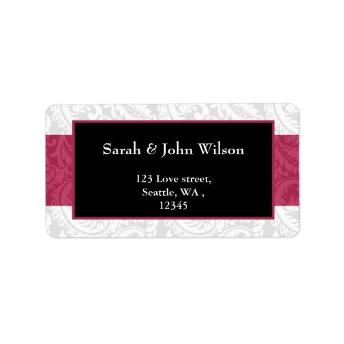 pink return address label