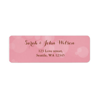 Pink return address labels